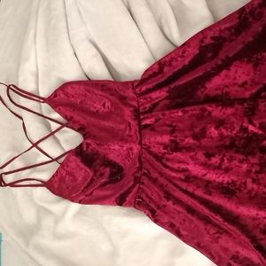 Velvet Strappy Mini Dress